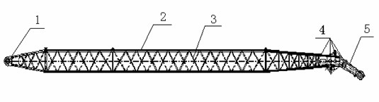 Welding method for high-strength steel truss-type cantilever crane