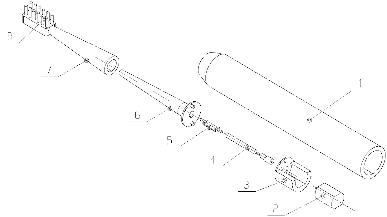 Electric toothbrush eccentric rod sound wave machine and working method thereof