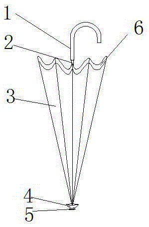 Reflective umbrella with water receiving box vertical to ground