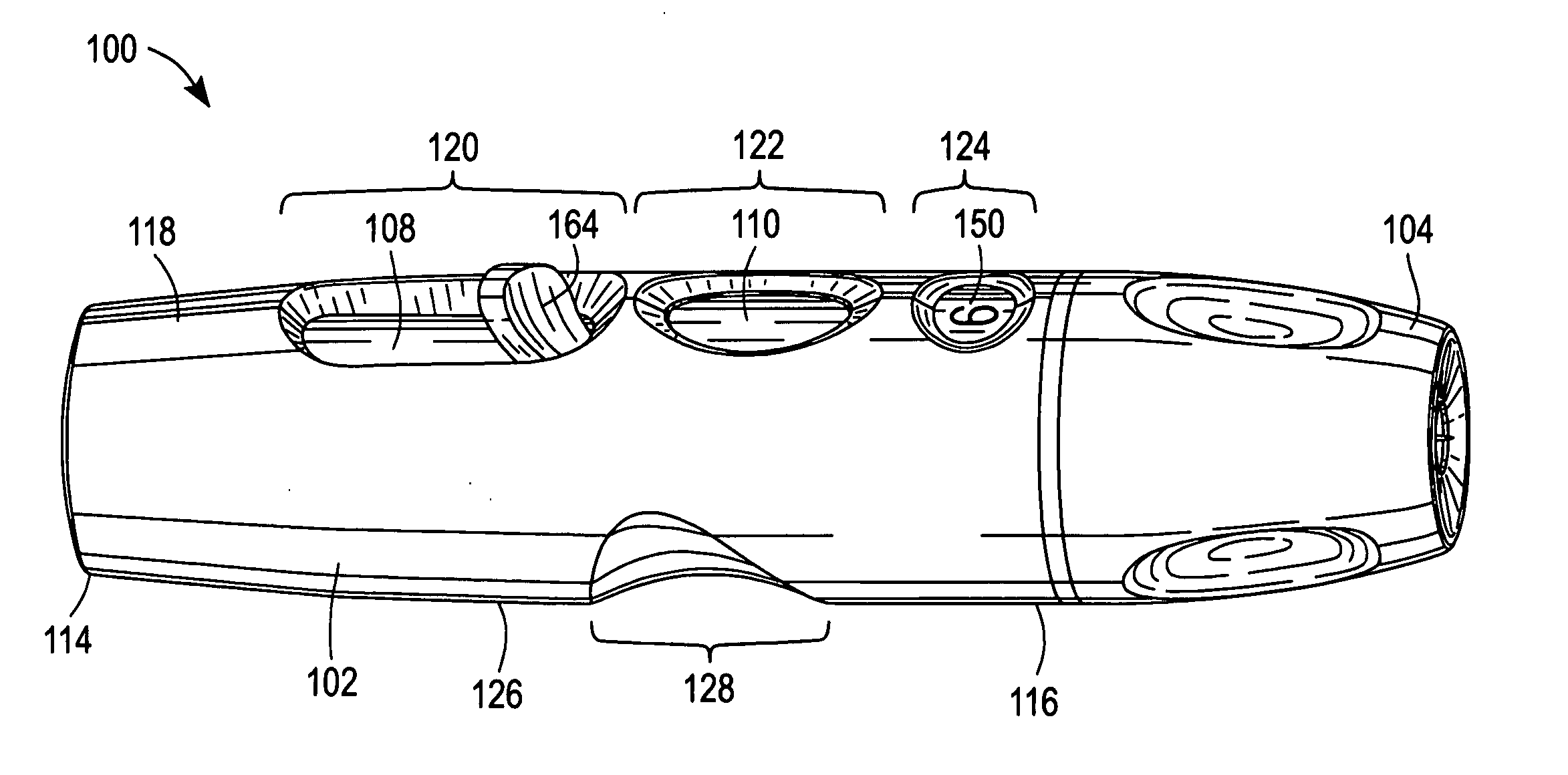 Combined lancing and auxiliary device