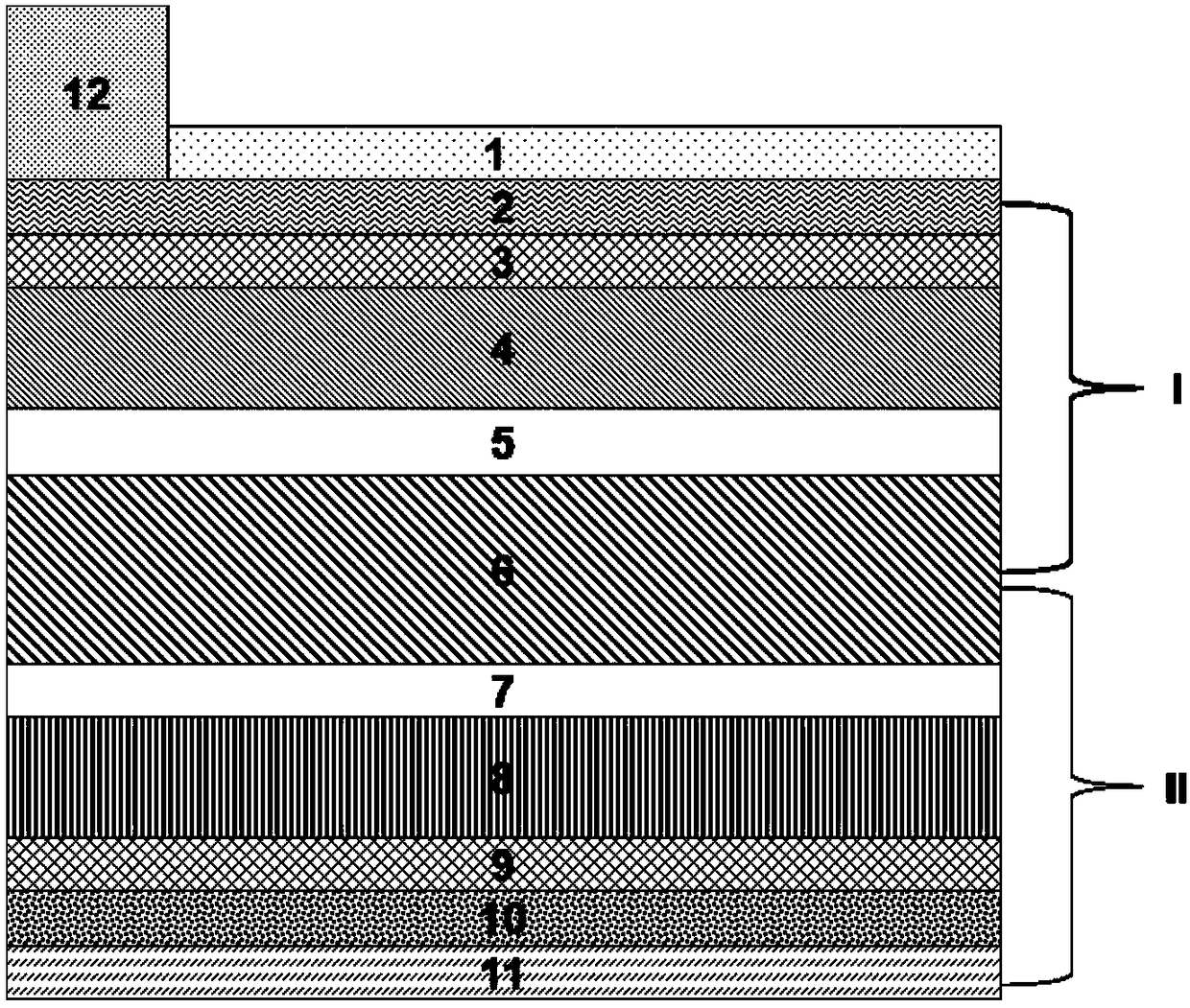 A composite film used for a solar cell and a preparation method therefor and application thereof