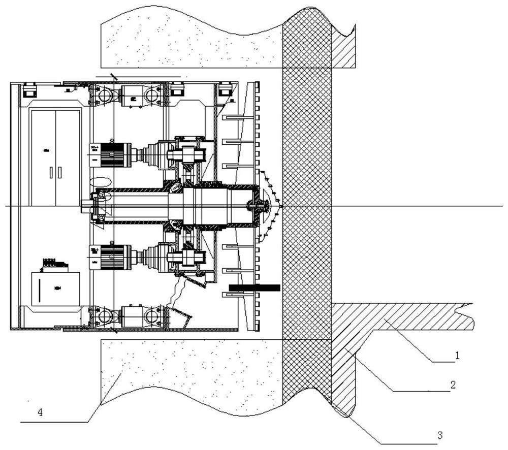 Periostracum cicada shelling type rectangular jacking pipe receiving construction method