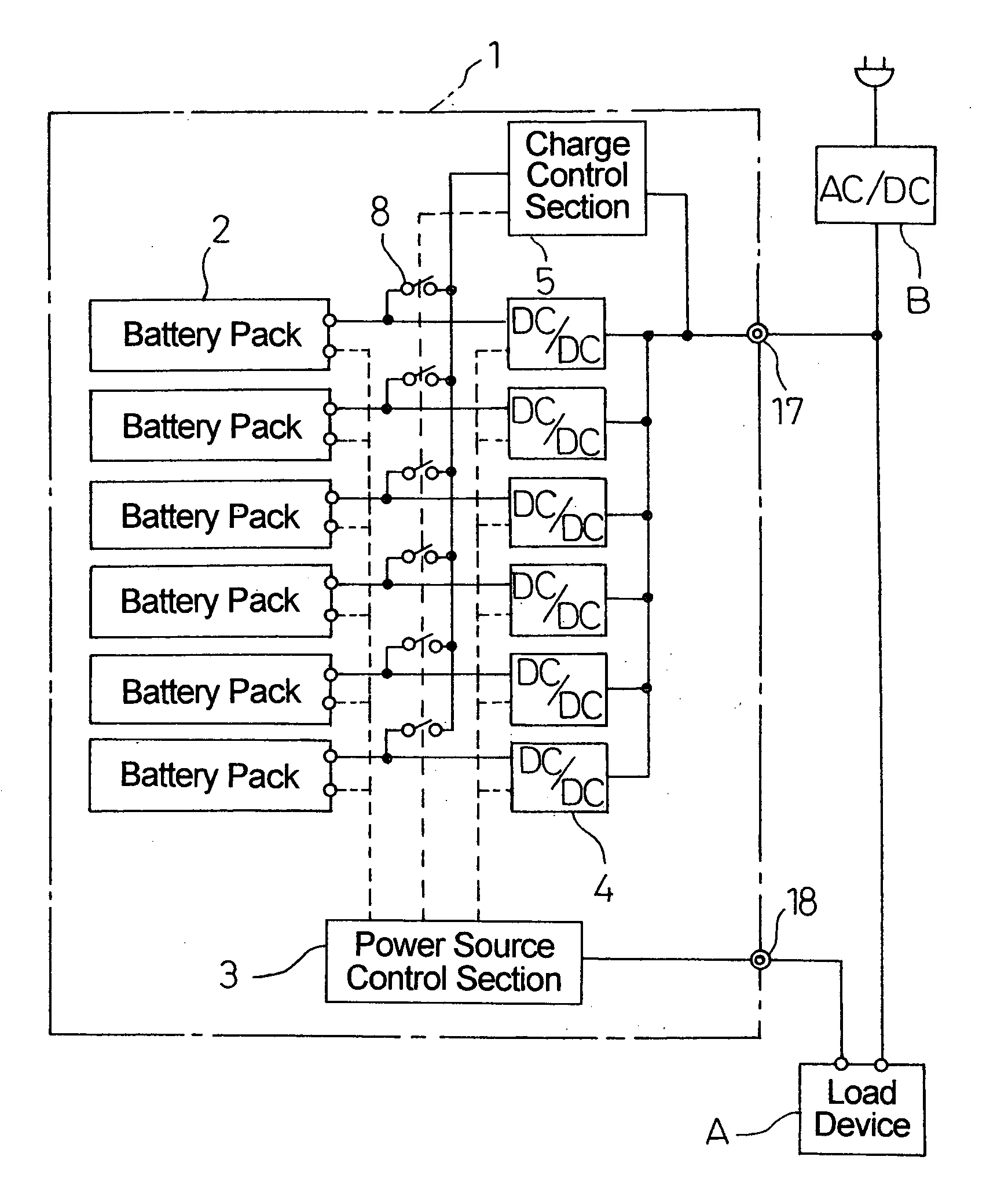 Direct-current uninterruptible power source unit