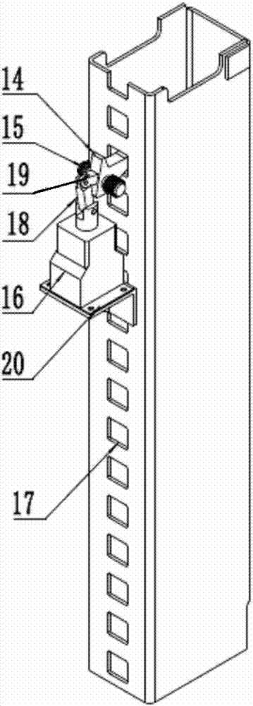 Lifting-type electromagnetic shielding door with safe self-locking device