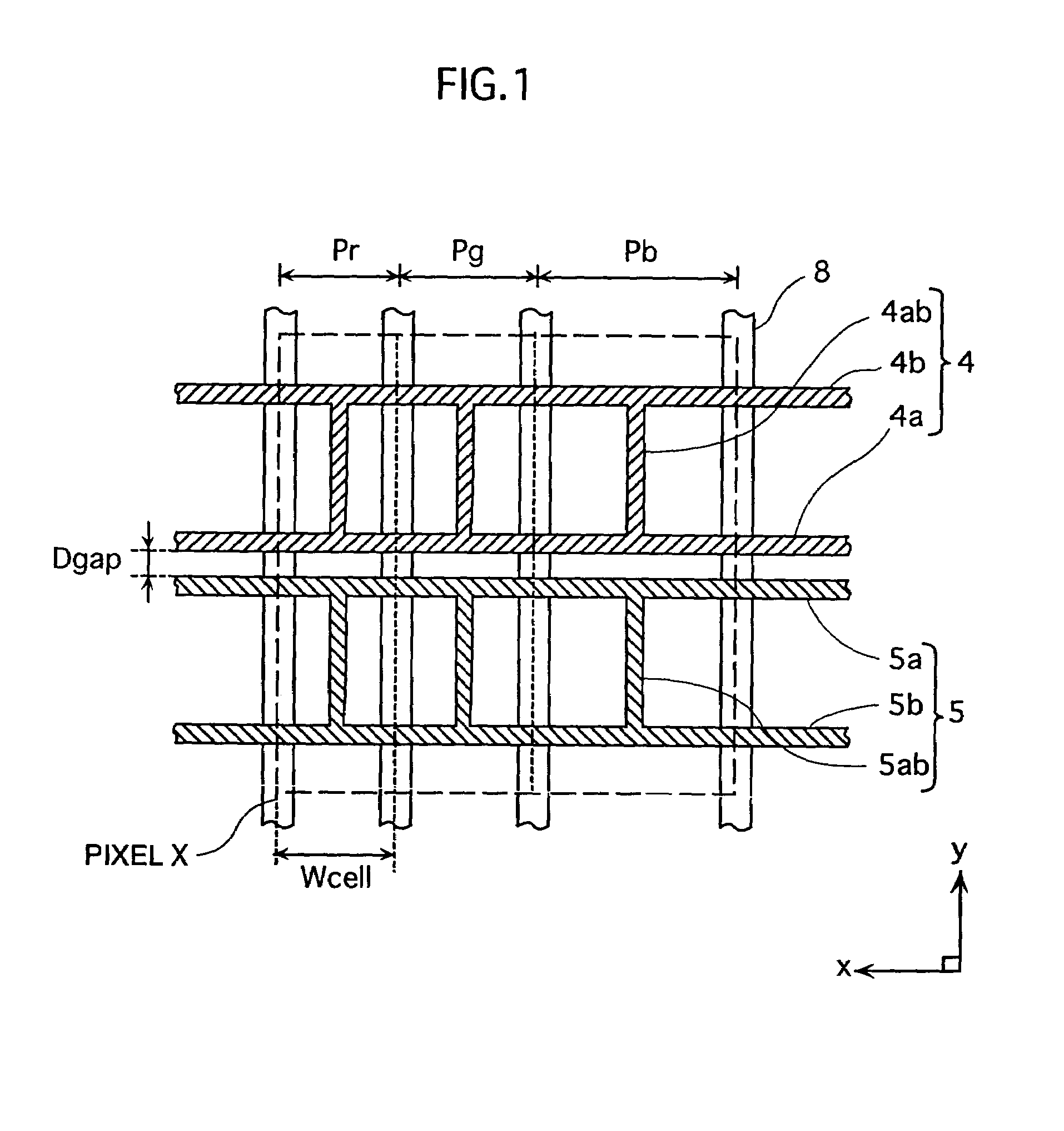 Gas dischargeable panel