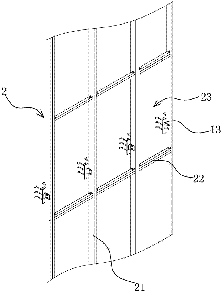 A hidden frame curtain wall of a building