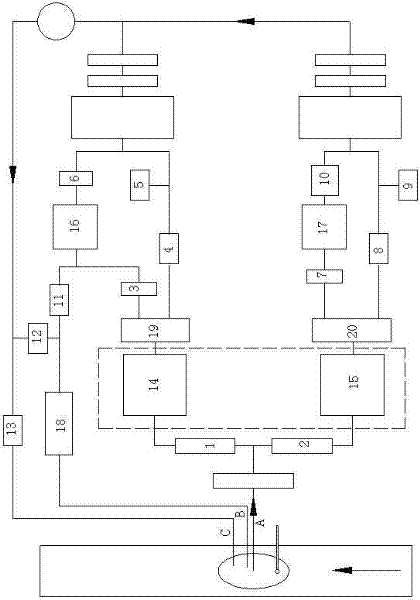 Pretreatment method for dehydrating, dedusting and retaining components to be detected in boiler smoke detection