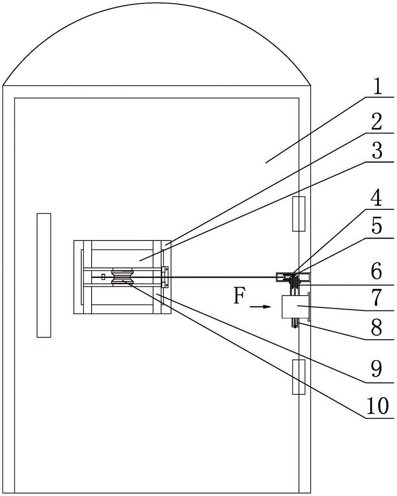 Underground air door opening device and its pneumatic control interlocking system