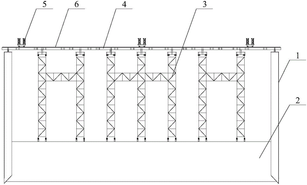 Double-wall steel cofferdam construction multifunctional platform and construction method thereof