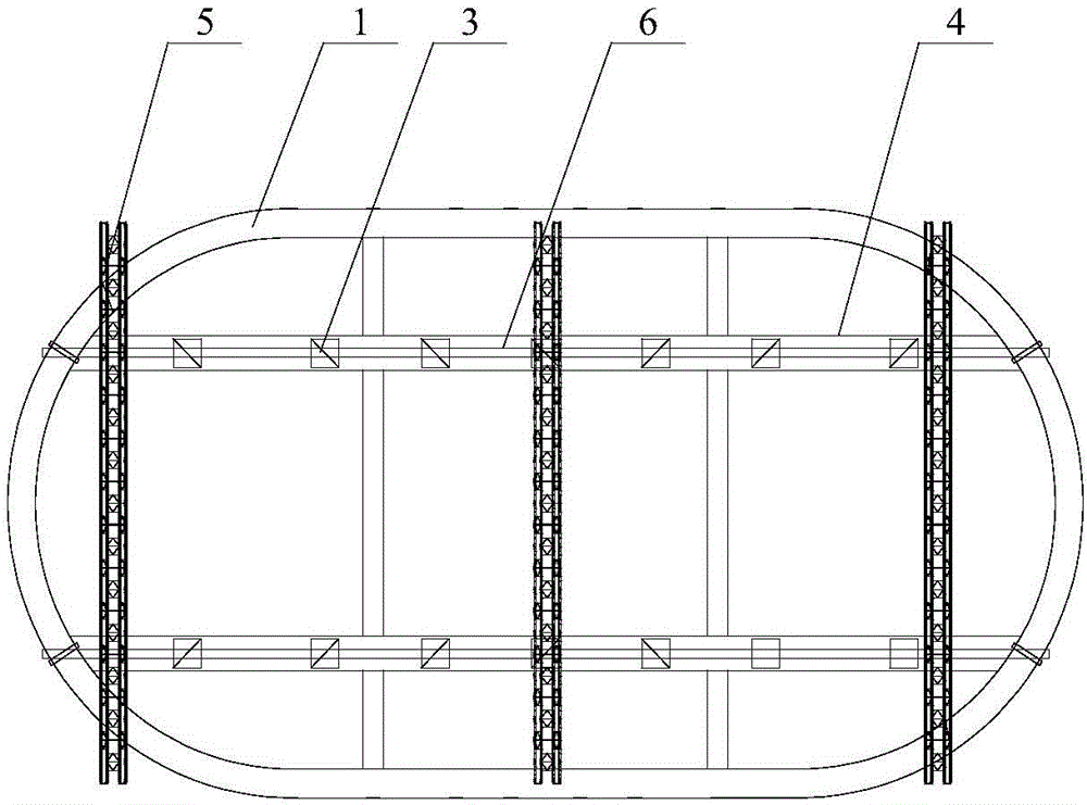 Double-wall steel cofferdam construction multifunctional platform and construction method thereof