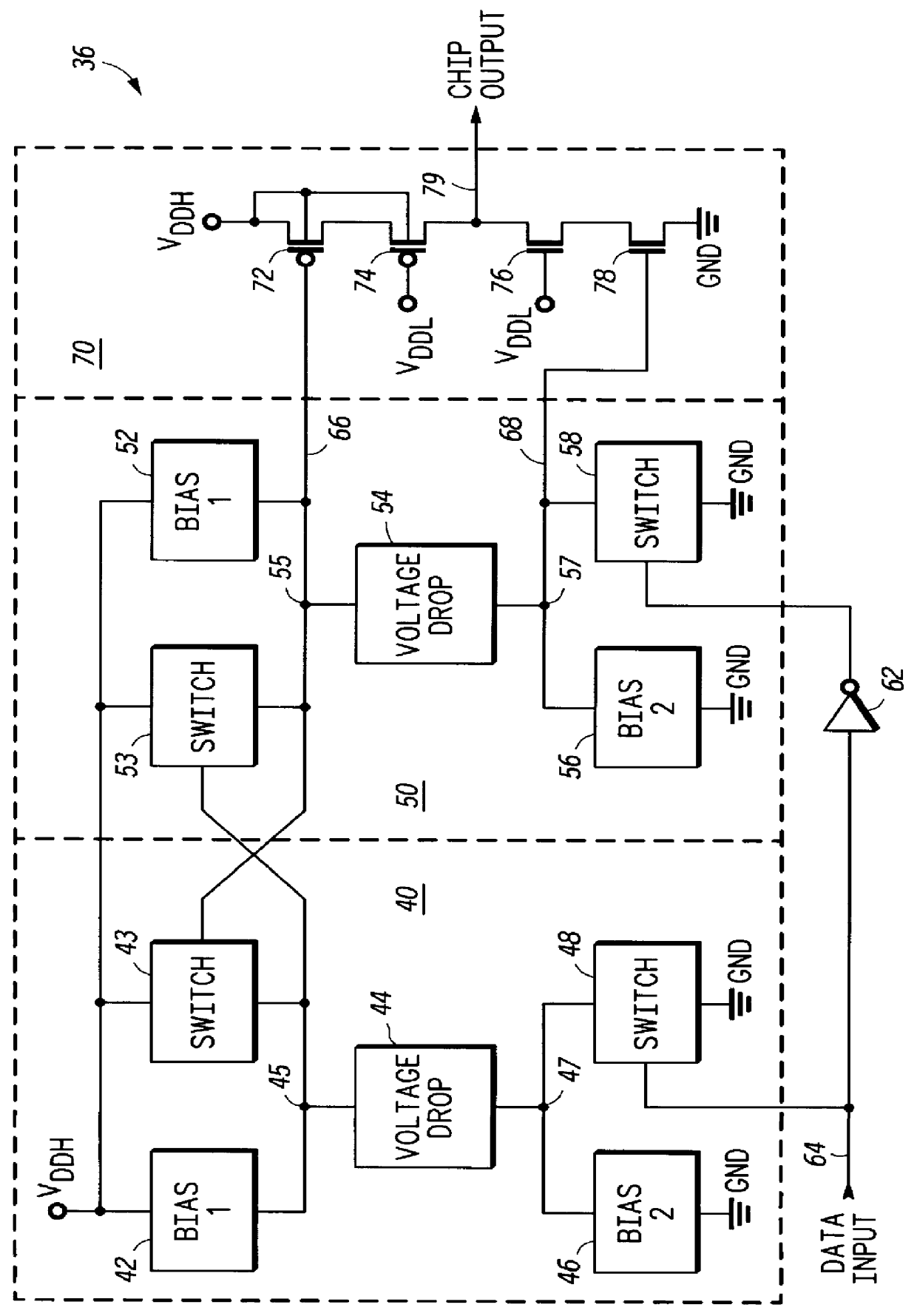 Digital output buffer for multiple voltage system