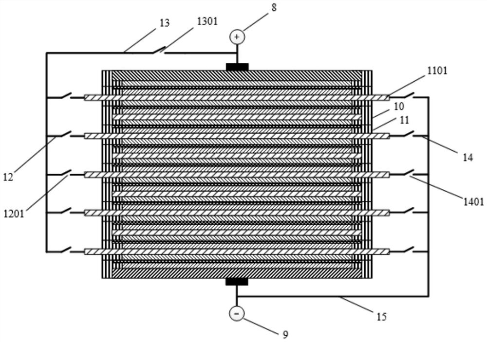 A heatable bipolar battery