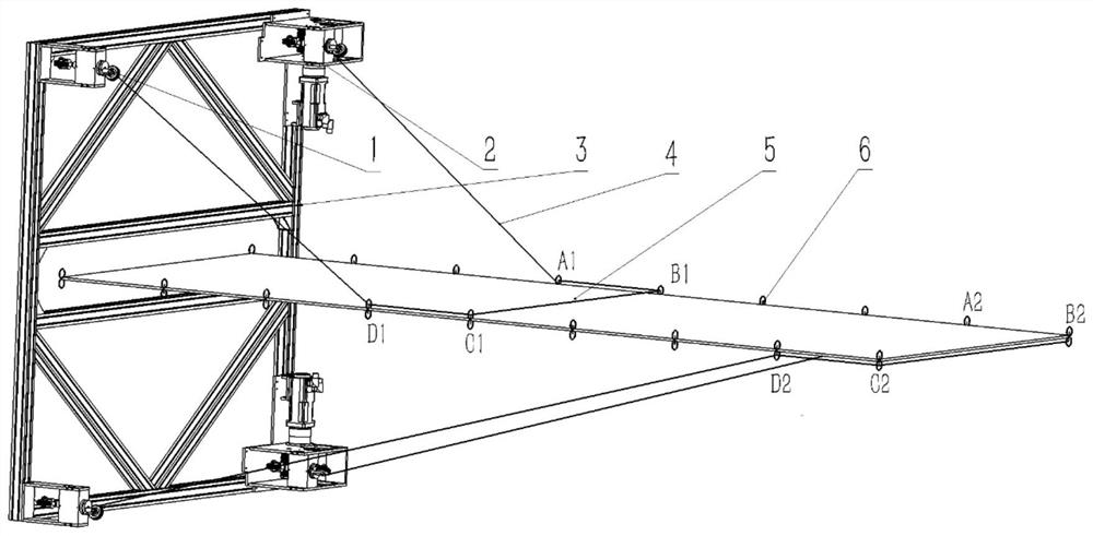 Vibration suppression device for cable-stayed cables for large-scale flexible space structures