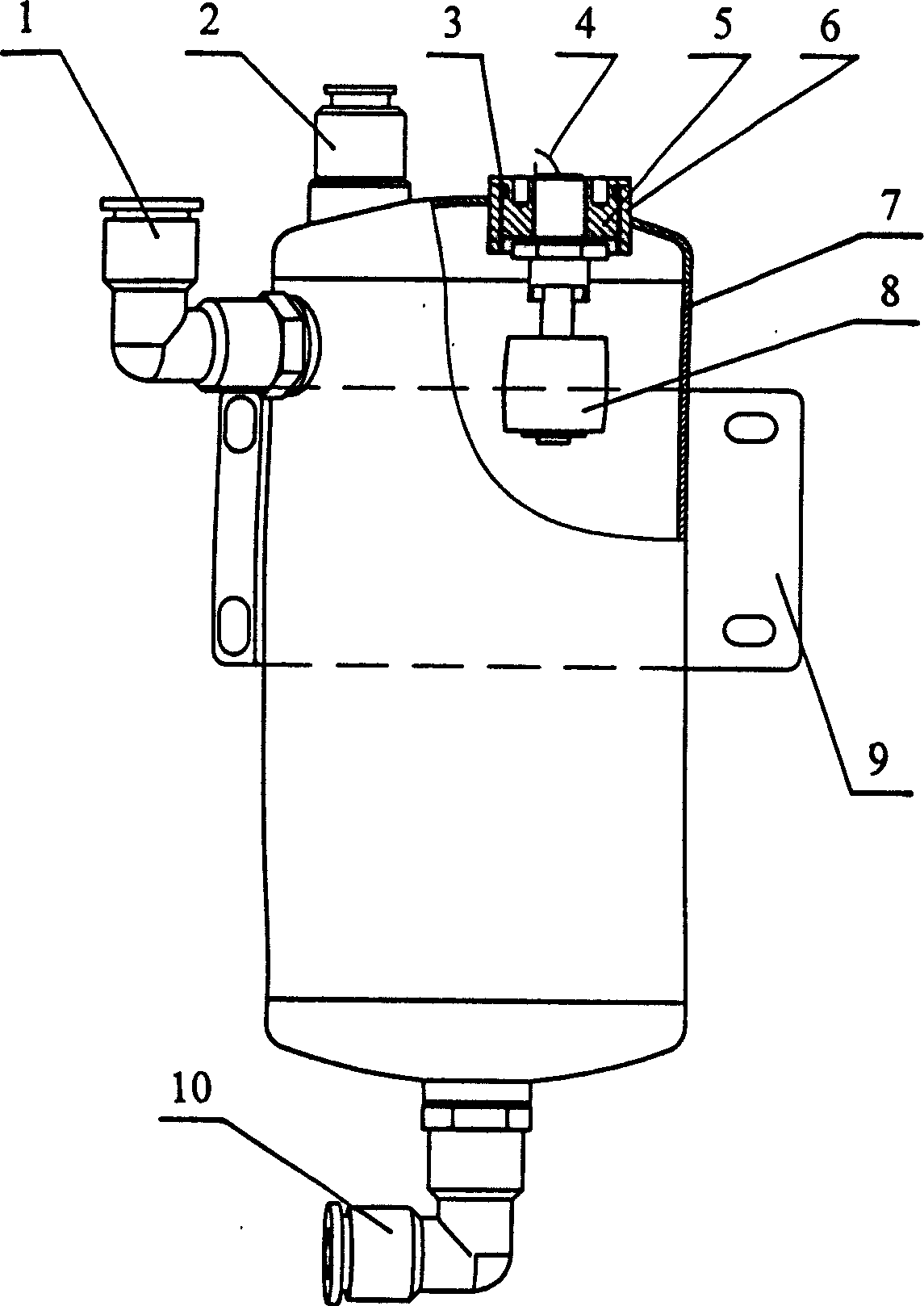 Water pressurizer for vacuum excrement collector