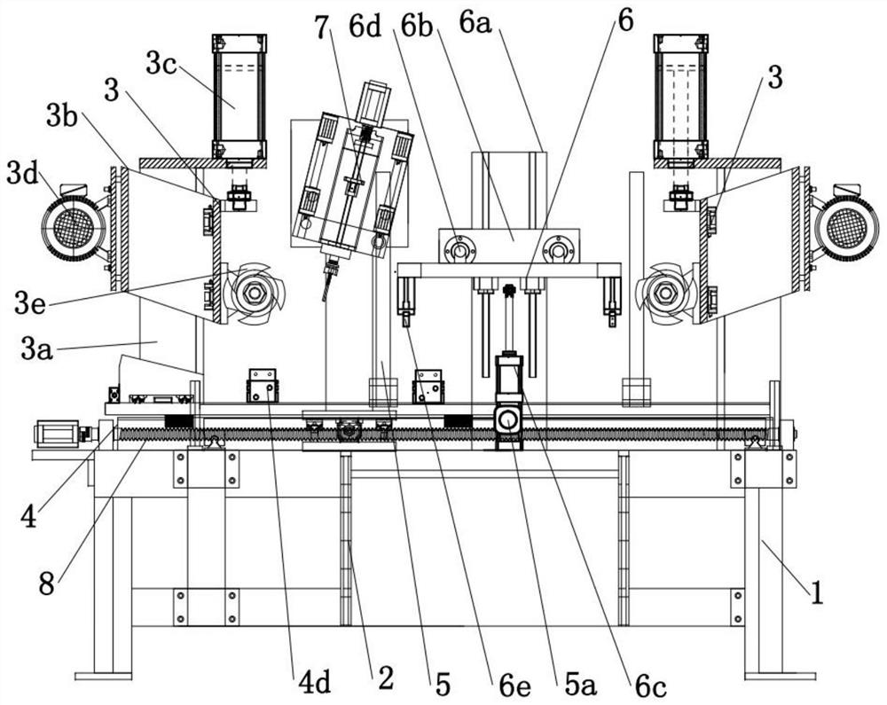 Automatic feeding type multi-dimensional processing device for electric guitar handle