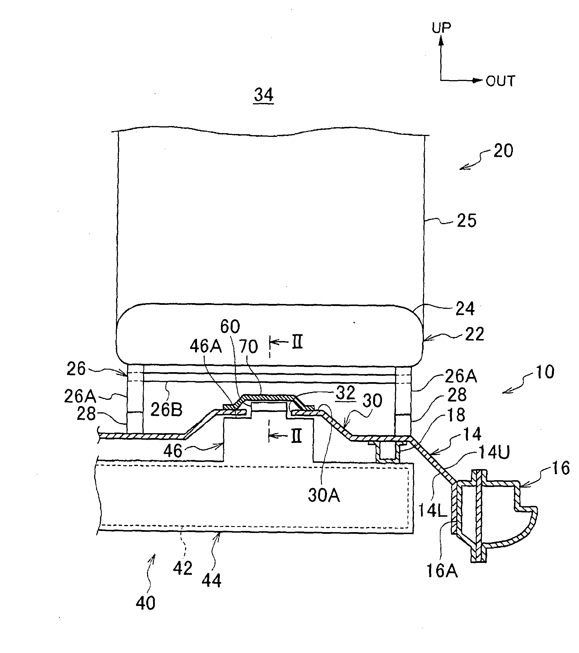 Vehicle battery mounting structure