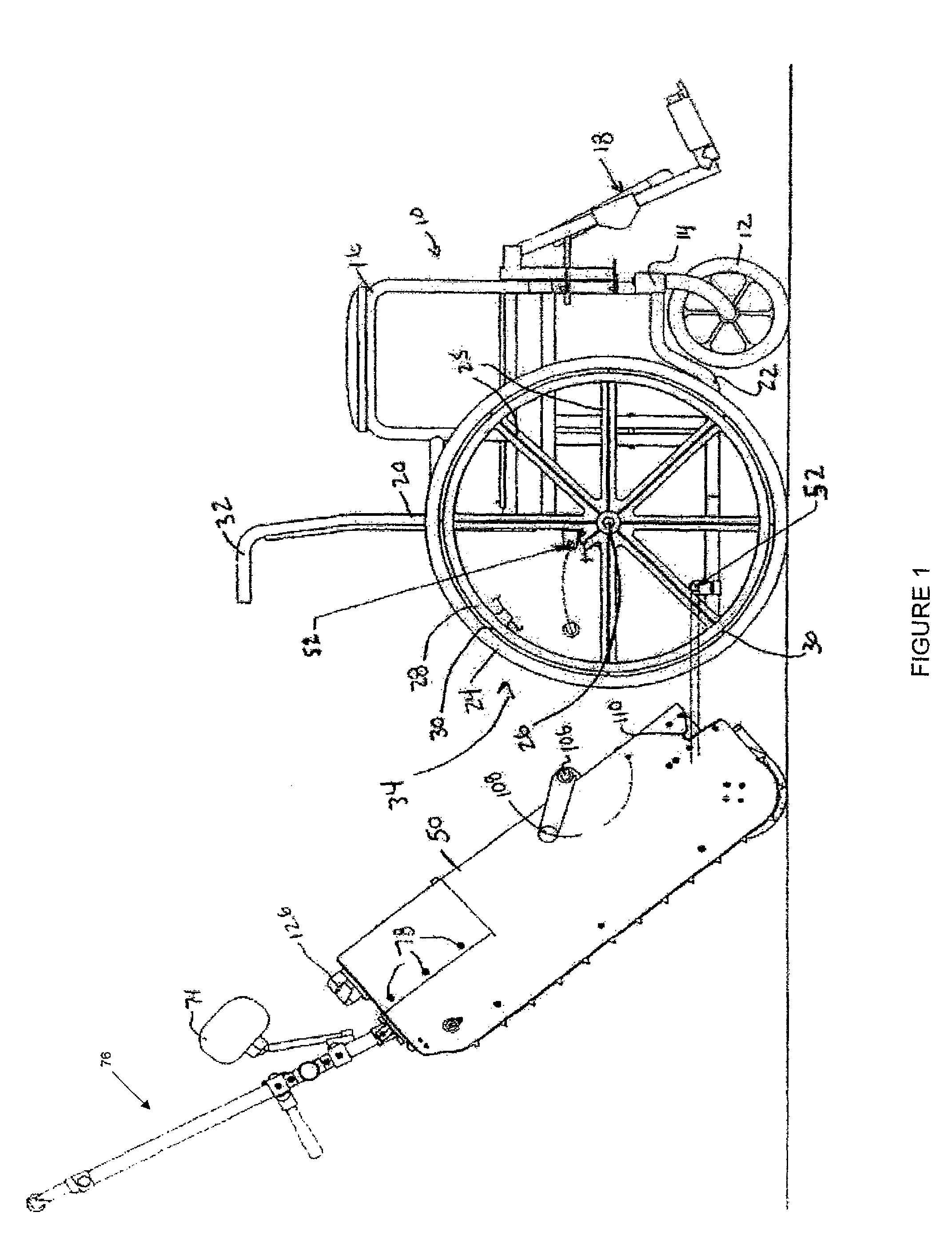 Wheelchair stair assist apparatus