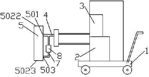 Road handrail washing device and working method thereof