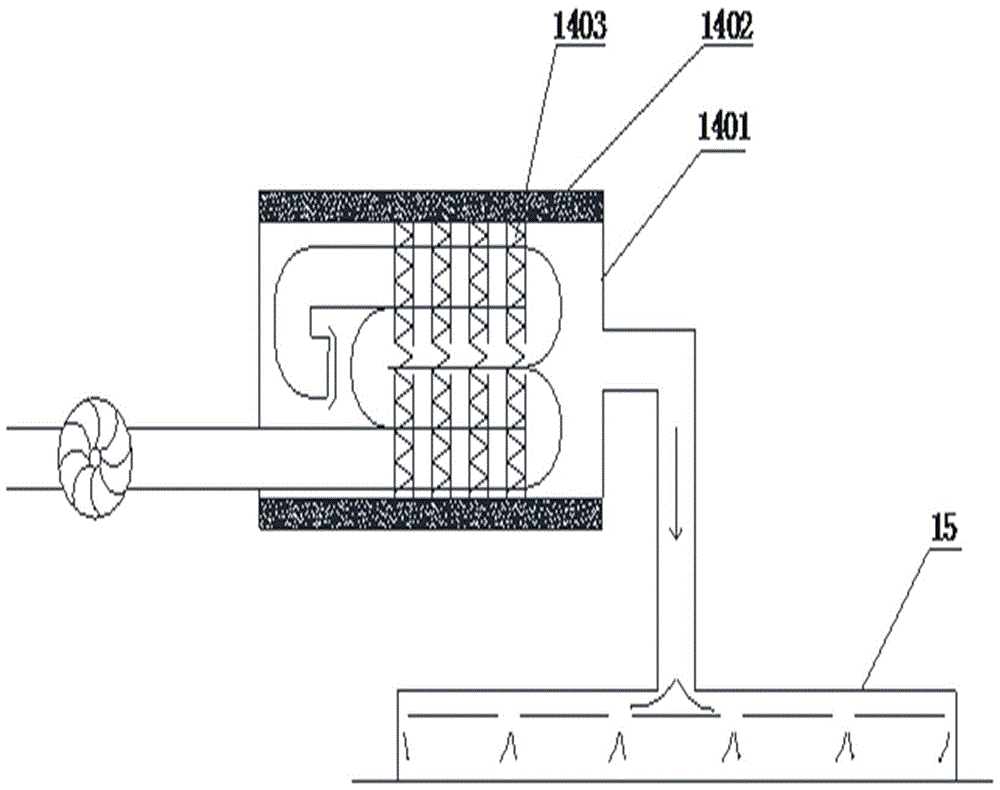 Waste gas centralized processing device used for hot in-place recycling machine