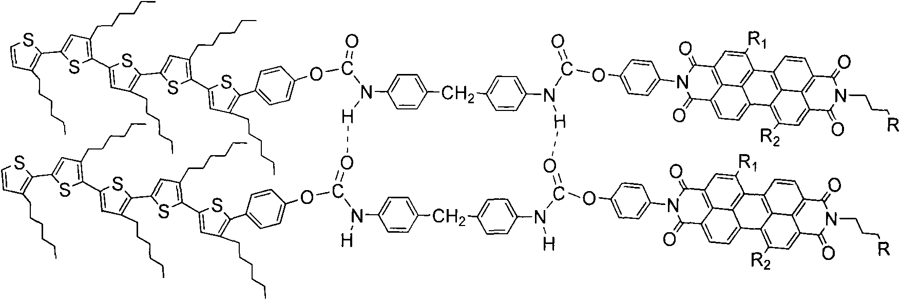 Supermolecular organic solar cell and preparation method thereof