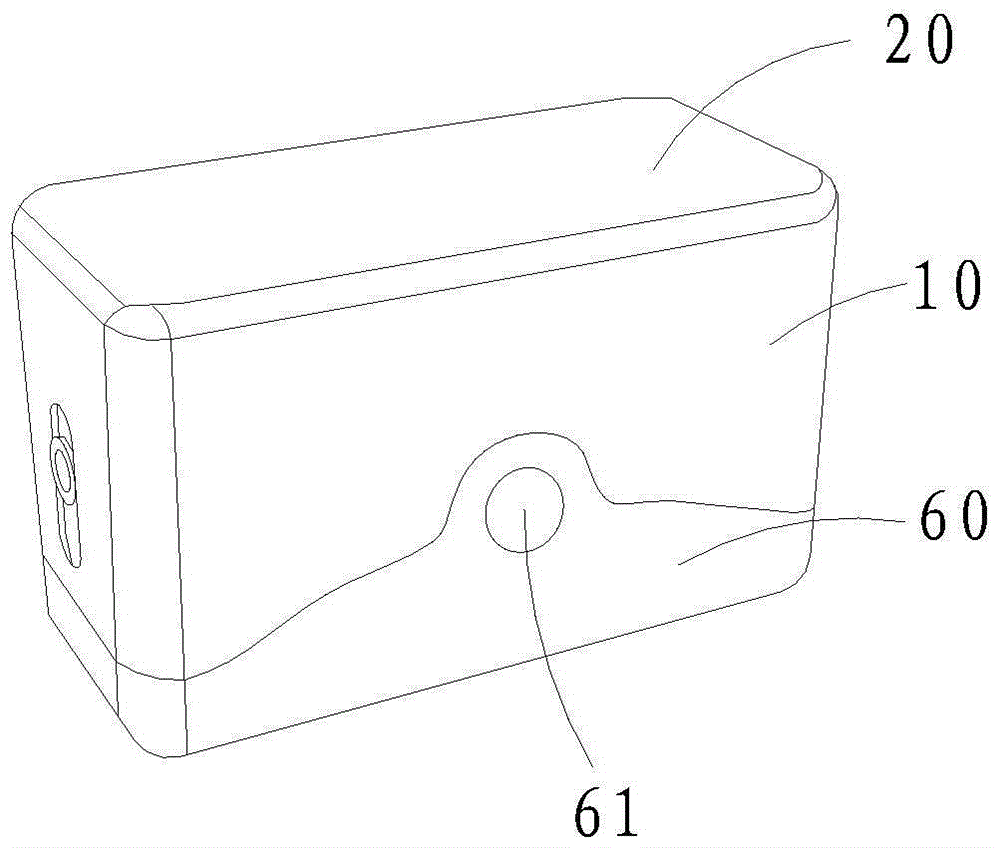 Head-wearing type virtual reality device based on mobile terminal and starting method thereof