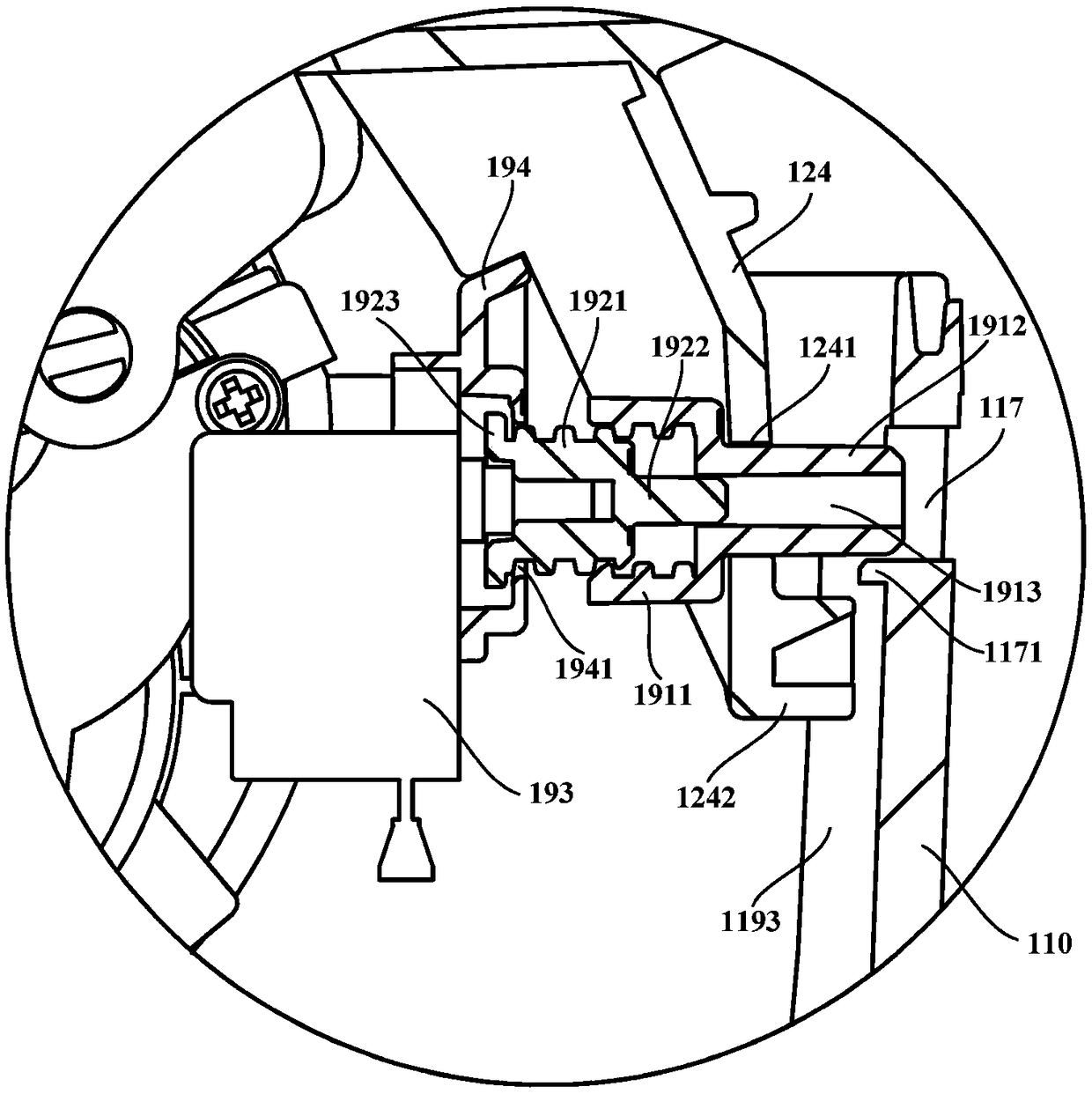 Air guide component and indoor unit with air guide component of packaged air conditioner