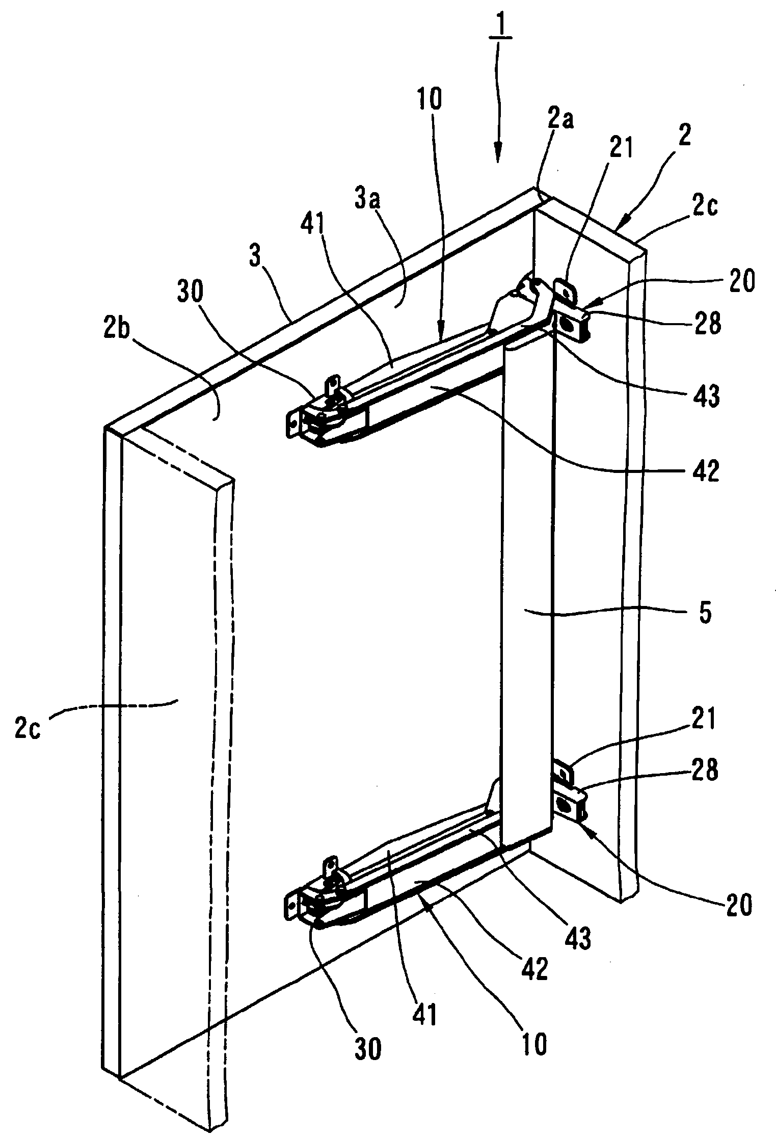 Hinge device and housing device