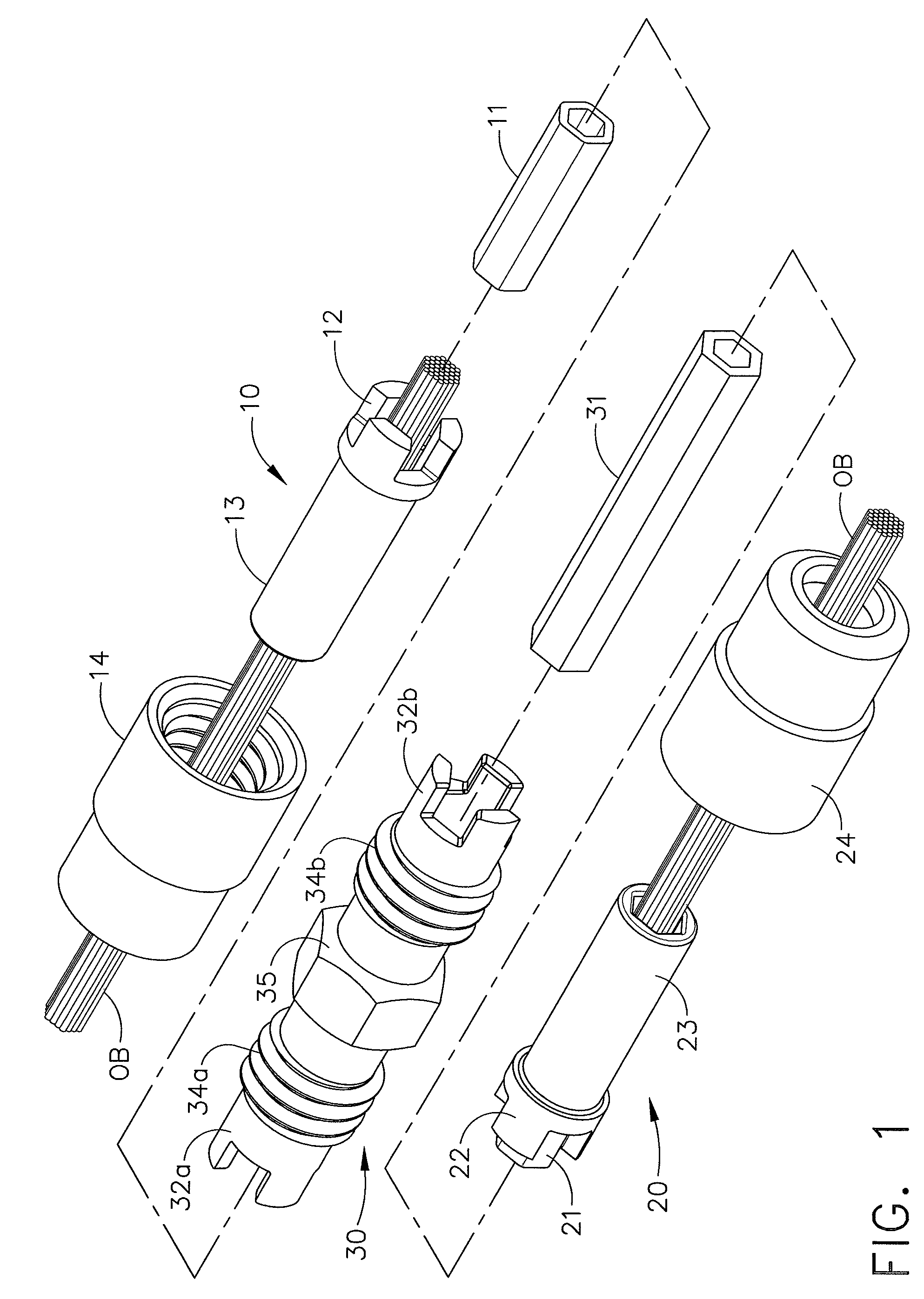 All-plastic optical mini-connector