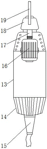 Wall perforating device capable of removing dust