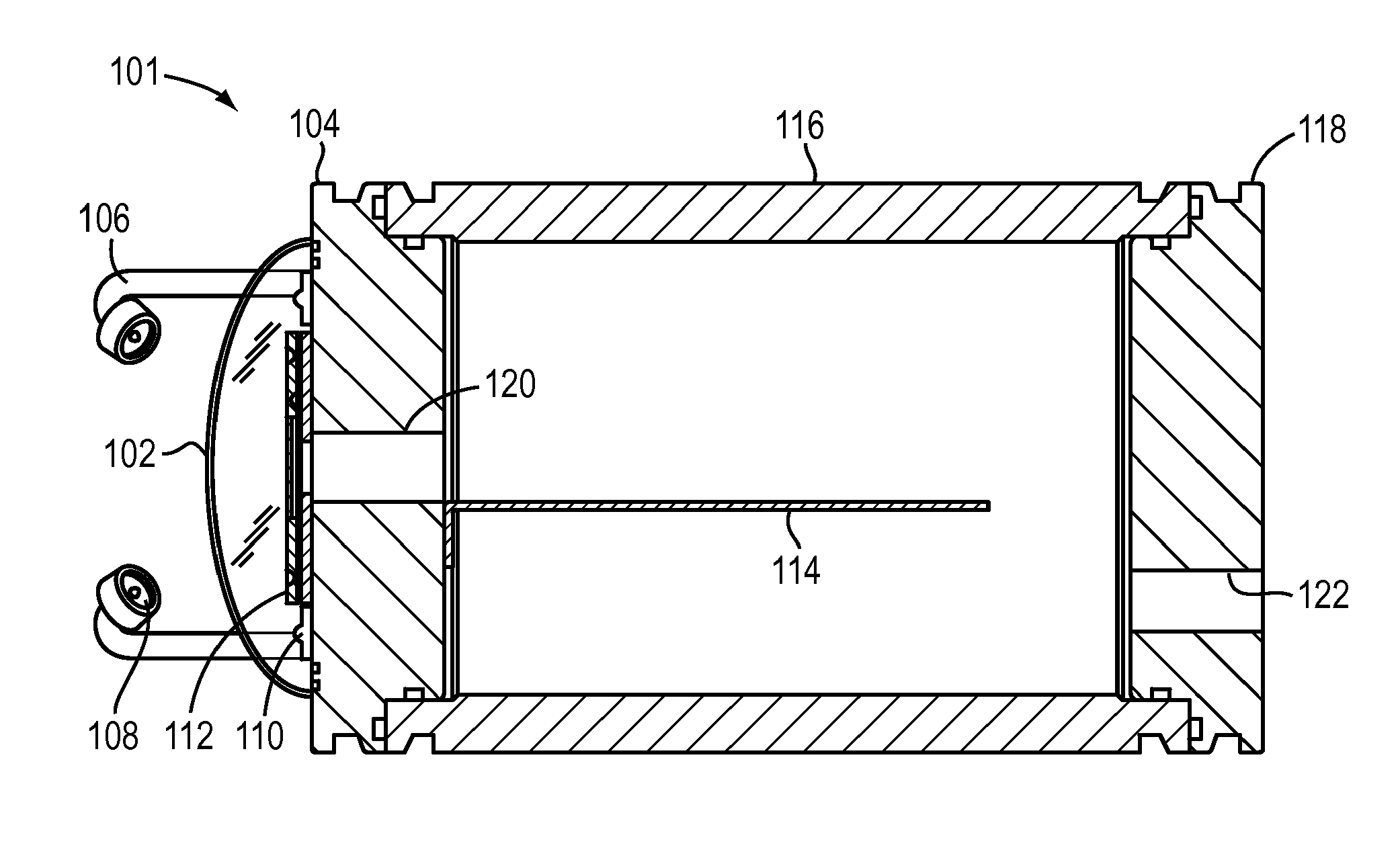 Processing unit and method for separating hydrocarbons from feedstock material