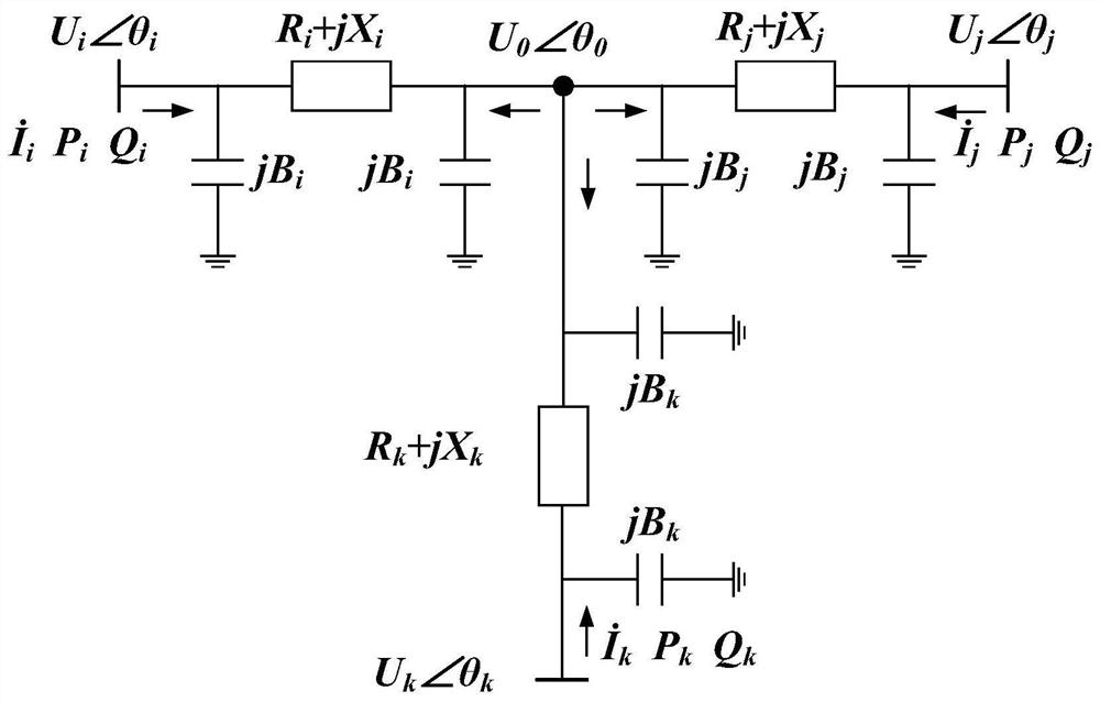 A PMU-based identification method and system for T-type line parameters of distribution network