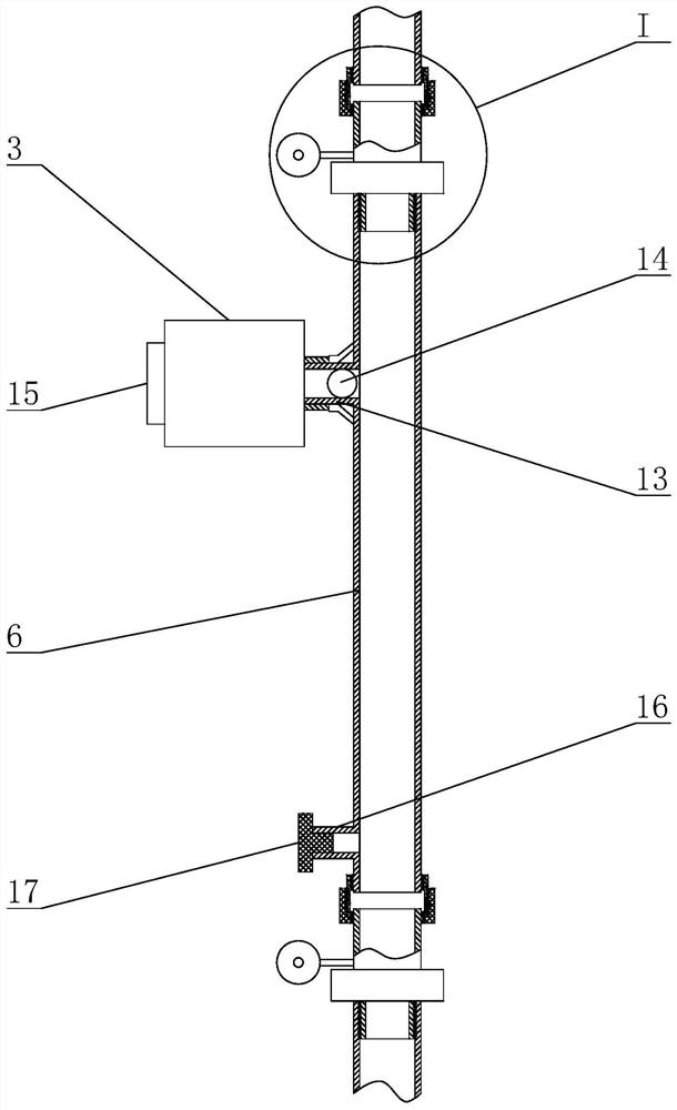 A high-rise building drainage pipeline blockage fault location monitoring device