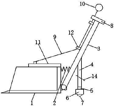 Floor cleaning device for chicken and duck breeding