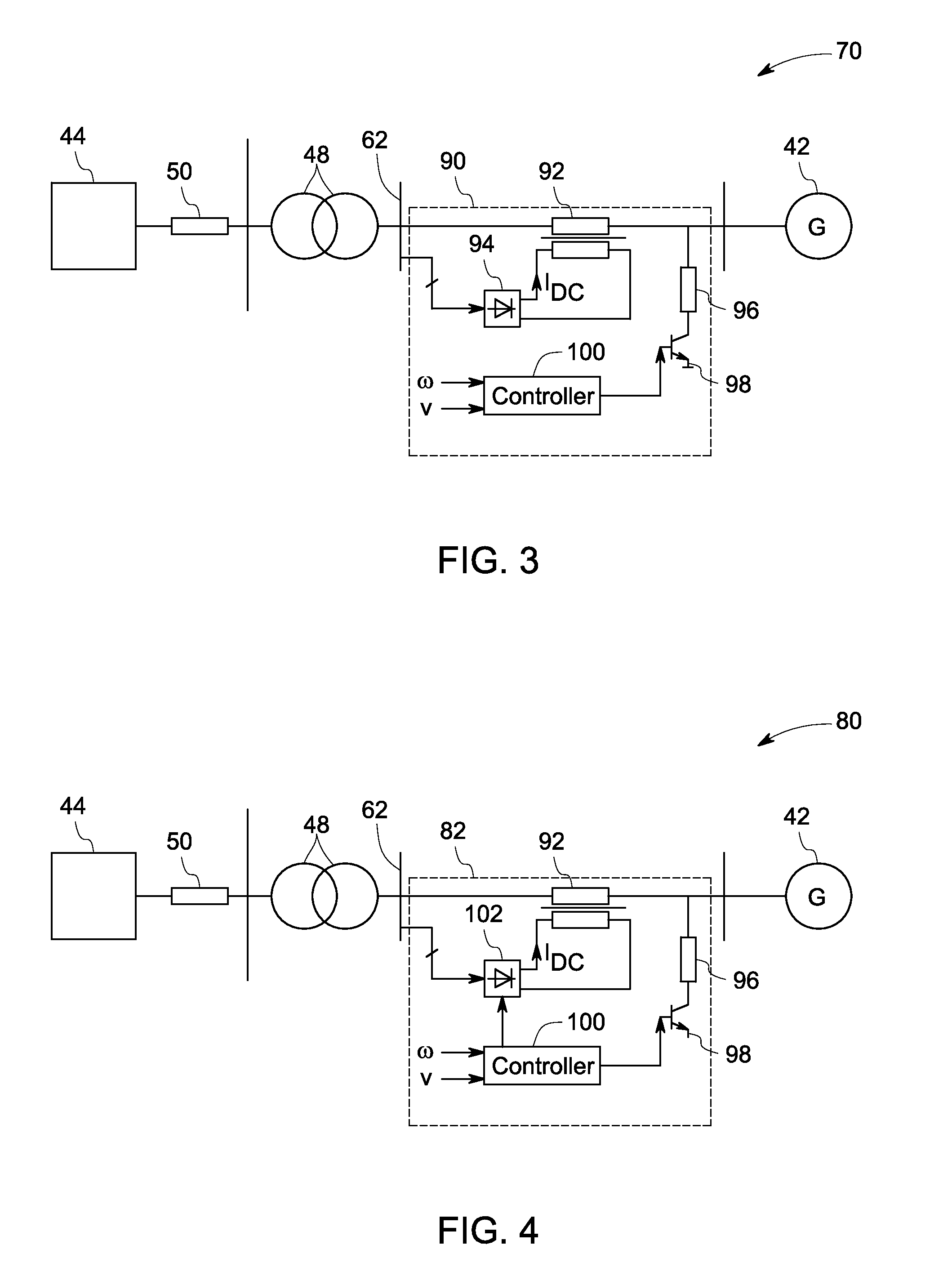 Power generation system and method with voltage fault ride-through capability