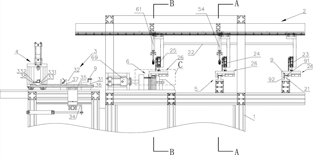 Solar module frame short side intelligent production line