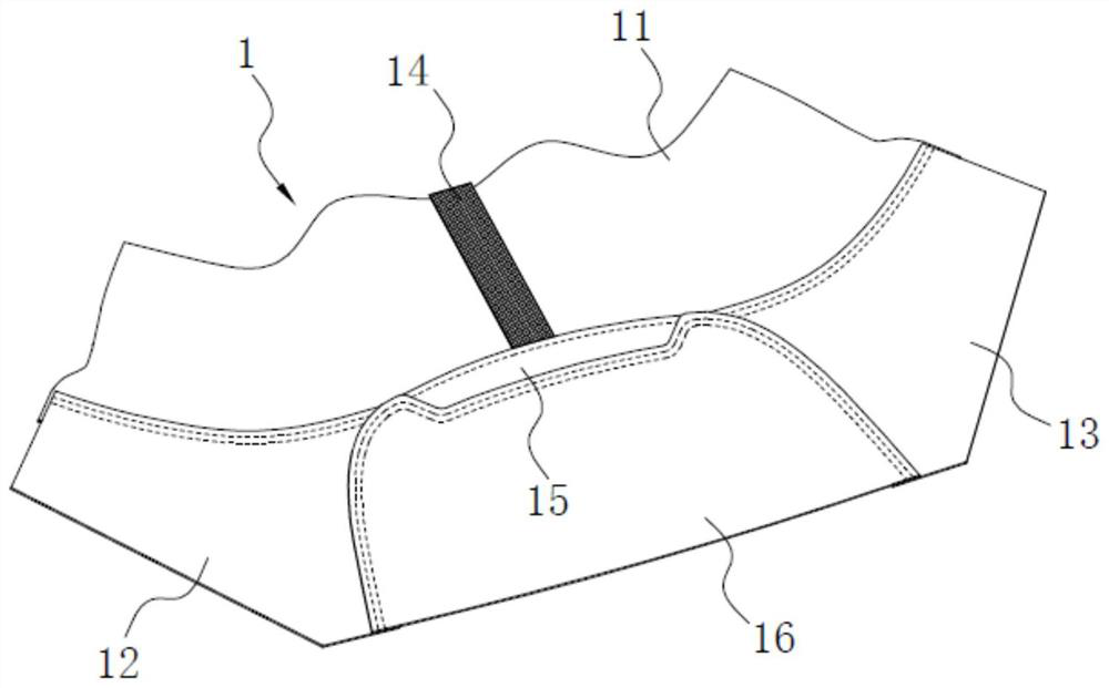 Safety shoe heel fabric assembly sewing template tool and sewing method