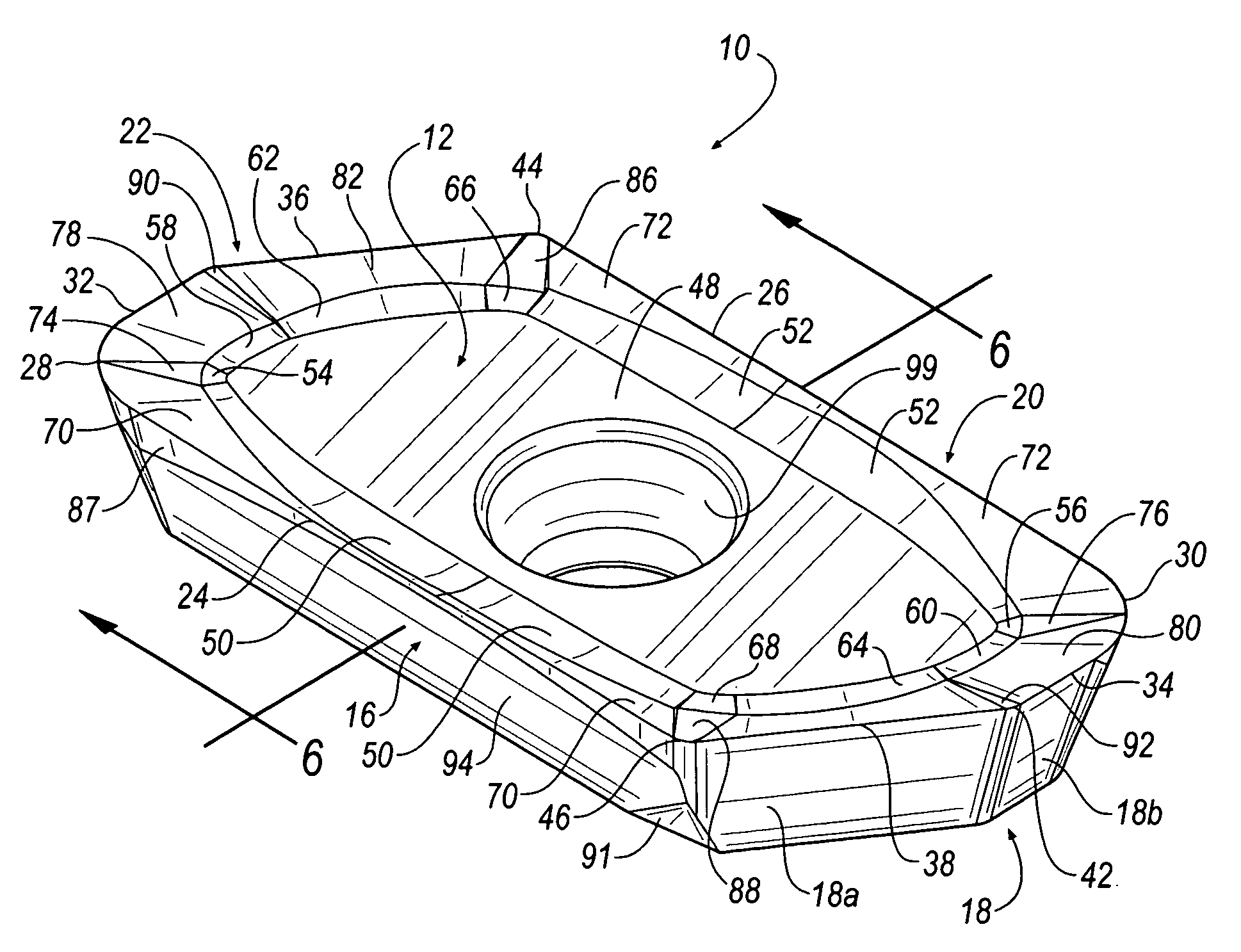 Cutting insert for high-speed milling cutter