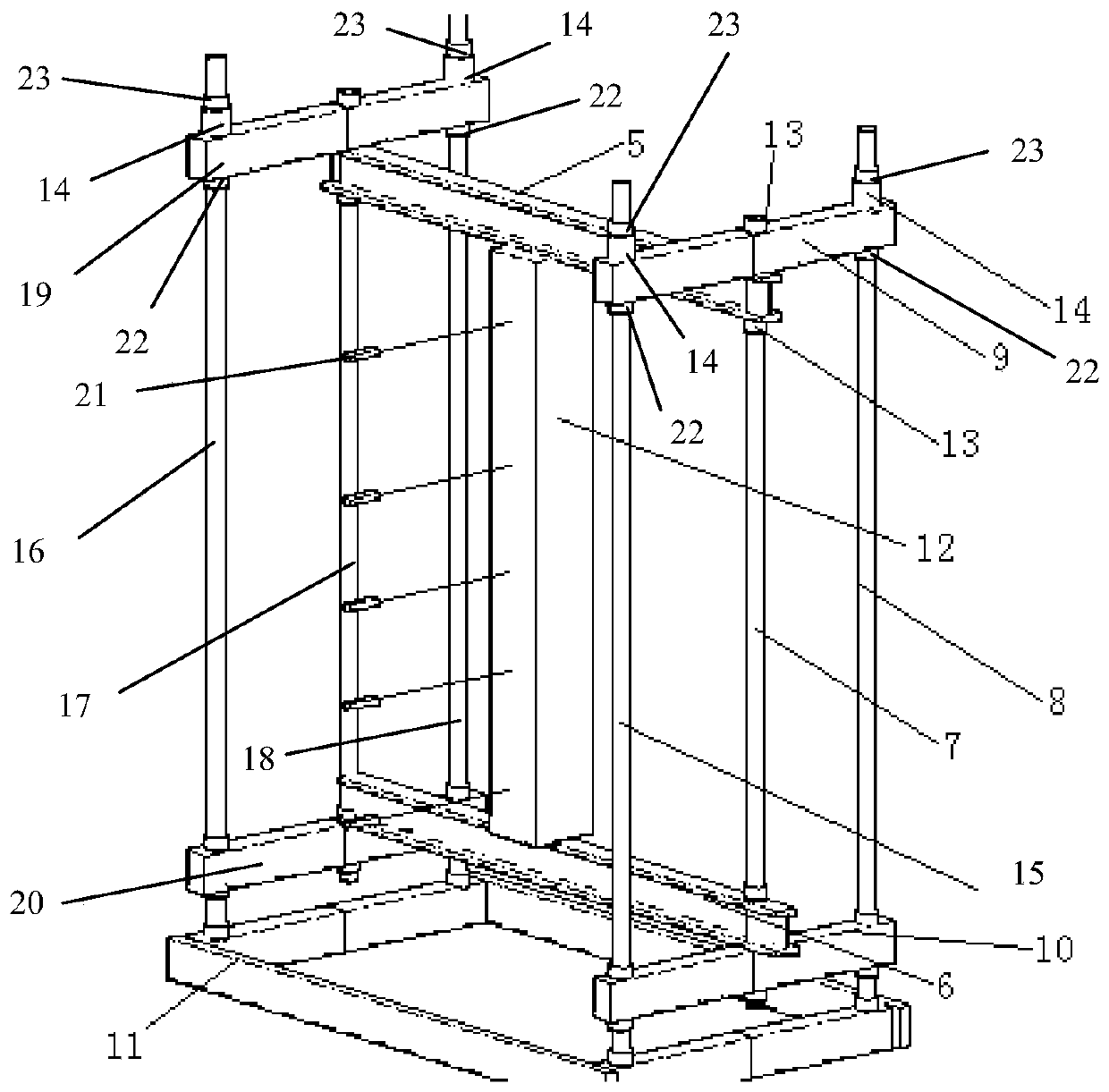 Device and method for testing real fire of compression member