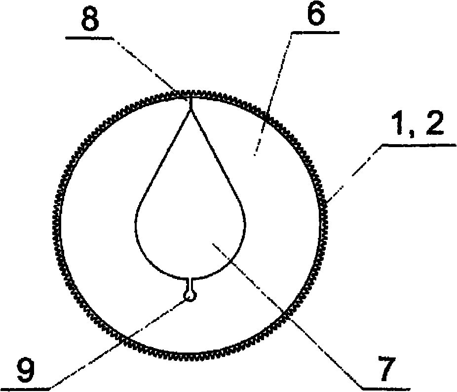 Rotating disc knife, method of mounting the rotating disc knife and method of dismounting the rotating disc knife