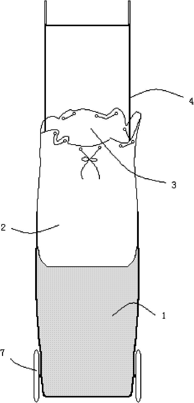 Semi-hard shell-type wheel type packsack