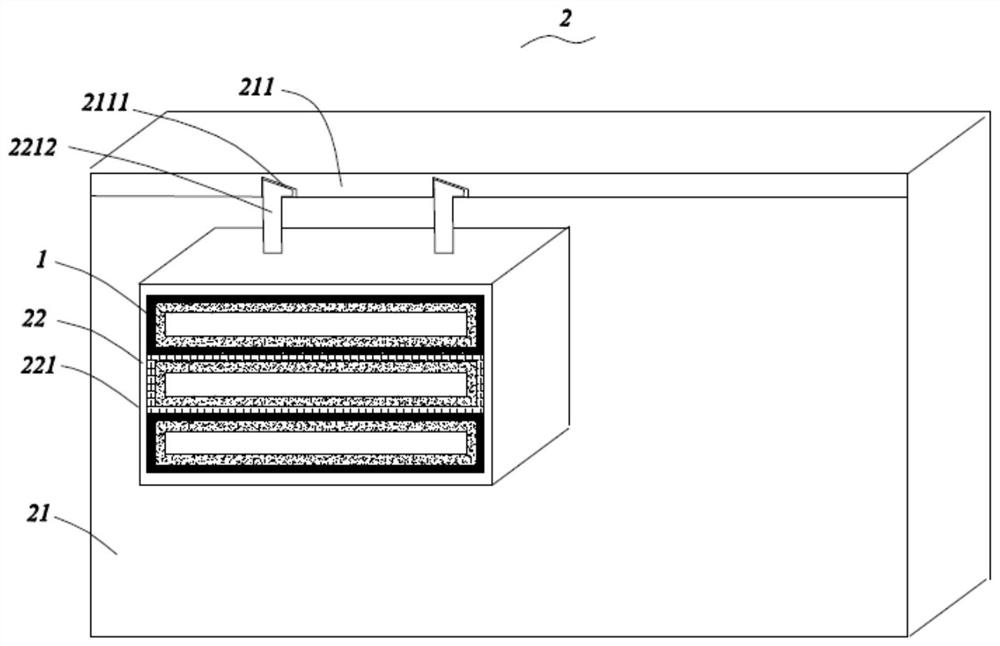 Storage device with color-changing drying module and refrigerator