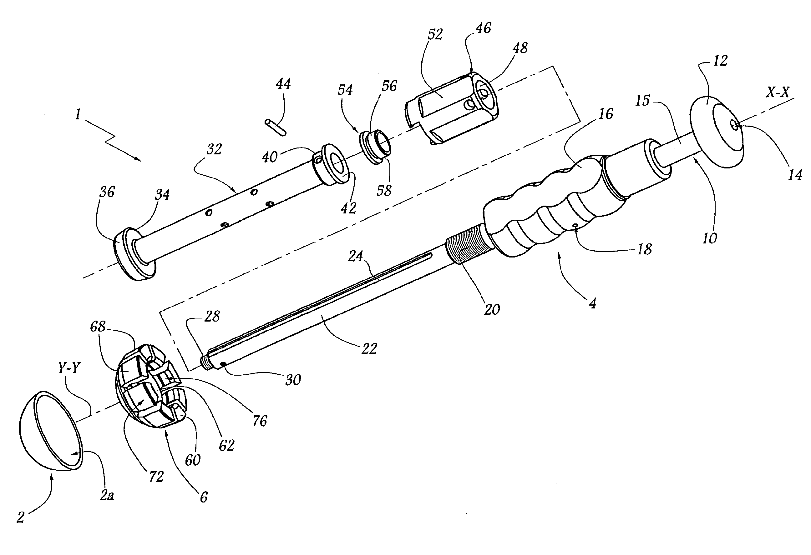 Ancillary tool and method for positioning a prosthetic acetabulum of a hip prosthesis