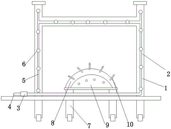 Device and method for quick dust falling during tunnel detonating