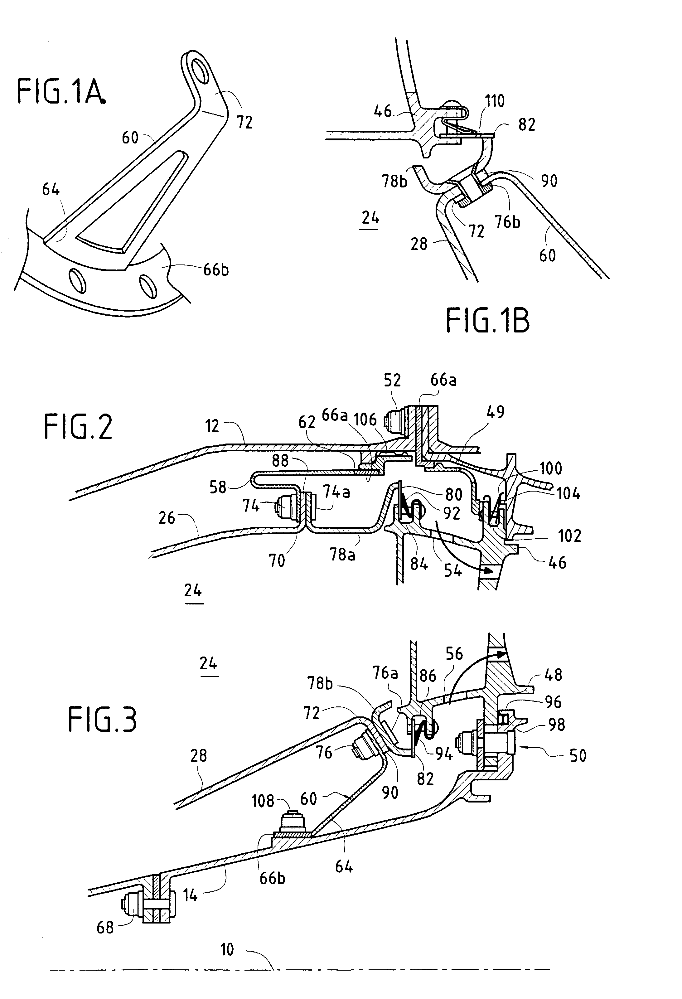 Connection for a two-part CMC chamber