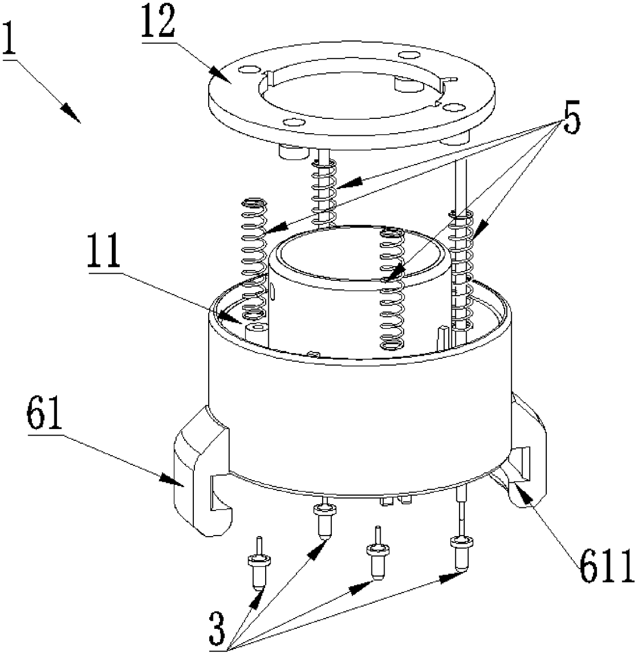 An electrical connection device for a Christmas light tree