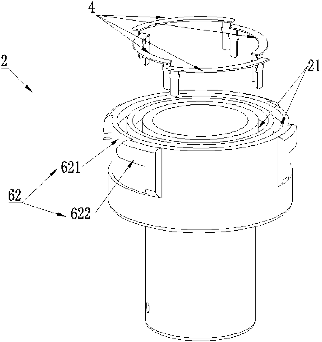 An electrical connection device for a Christmas light tree