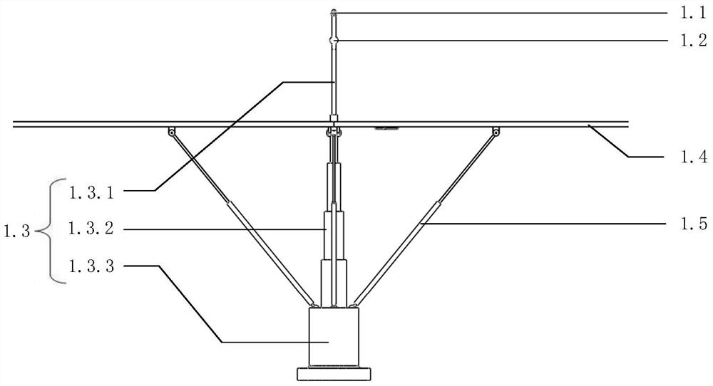 Offshore power generation device integrating automatic light-seeking solar energy, wind energy and tidal energy