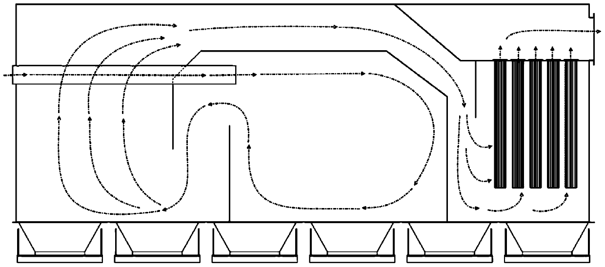 Efficient gas-solid separation and dust removal device