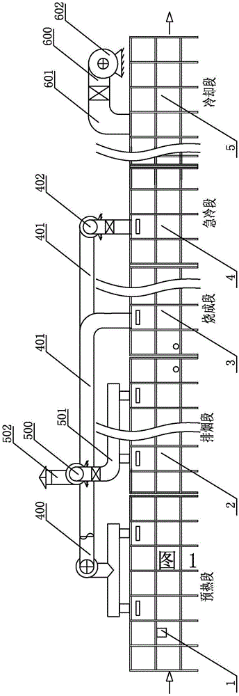 Energy-saving hot wind circulation tunnel kiln and waste heat recycling method of tunnel kiln