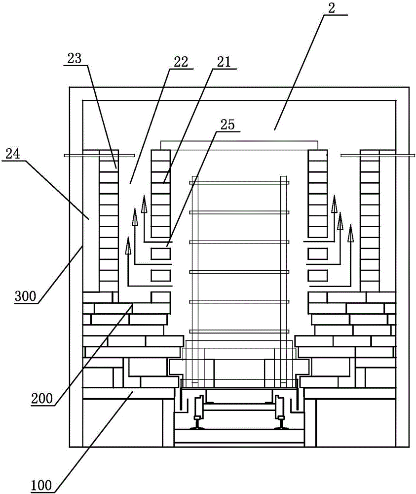 Energy-saving hot wind circulation tunnel kiln and waste heat recycling method of tunnel kiln